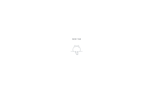 Minimal New Tab :: Replaces Chrome's new tab with a minimal page. Strip away the noise — but a cat for comfort? That stays.