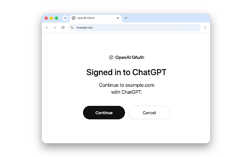 Sign in with ChatGPT :: Securely sign in with ChatGPT on apps powered by OpenAI OAuth.
