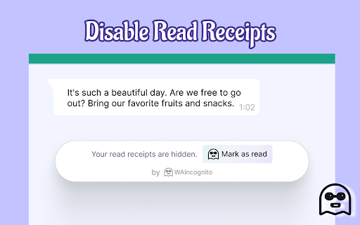 WAIncognito - WhatsApp Online Hide & Restore Deleted Messages | WPPME.COM :: Turn off WhatsApp read receipts, recover deleted messages, save statuses, and hide online presence with WAIncognito.