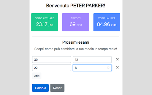 AlmaMedia :: Calcola la tua media pesata da AlmaEsami con un semplice click!