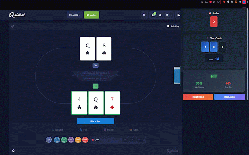 EZ 21 - Blackjack Strategy :: Smart Blackjack Predictor with real-time strategy recommendations