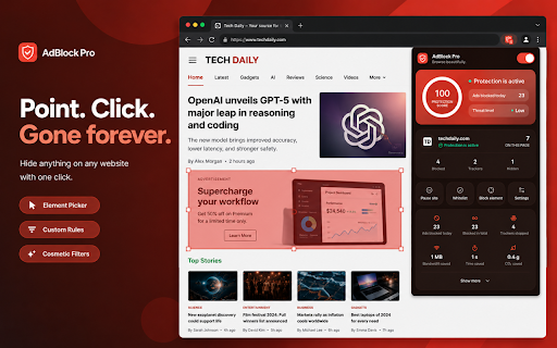 AdBlock Pro - Free ad blocker :: Free, privacy-first ad blocker. Blocks ads, trackers, popups and cookie banners — no account, no telemetry, forever free.