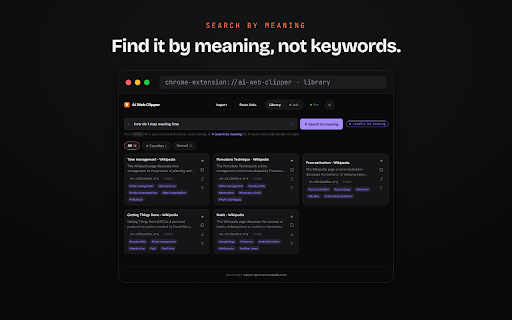 AI Web Clipper - Pocket Alternative, Save & Read Later :: Save articles, highlights and pages, then find them instantly with AI search and chat. The smart Pocket alternative.