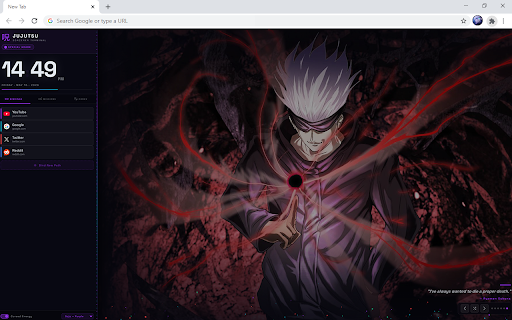 Jujutsu Kaisen JJK HD Wallpaper New Tab :: Customize new tab with Jujutsu Kaisen wallpaper extension and display JJK wallpapers in your background.