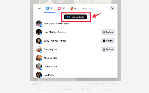 Like Exporter - Extract Like :: Scrape, Extract Facebook Post Likes, and export to CSV/Excel
