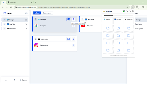 TabBlink: Instant Bookmarking :: The fastest way to save and restore browser sessions. Experience clean, instant bookmarking with a modern dashboard.