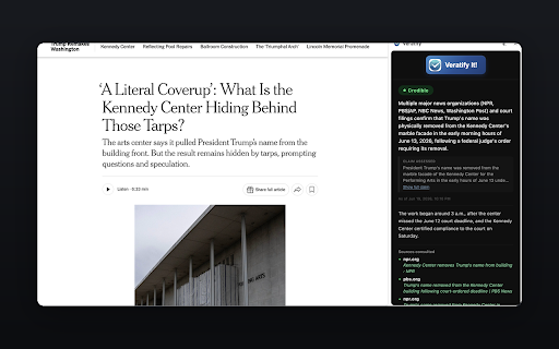 Veratify :: Real-time fact-checking and content verification