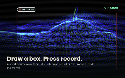 GIF Grab :: Grab any part of a web page as an animated GIF or MP4. Runs entirely on your machine — nothing is uploaded.