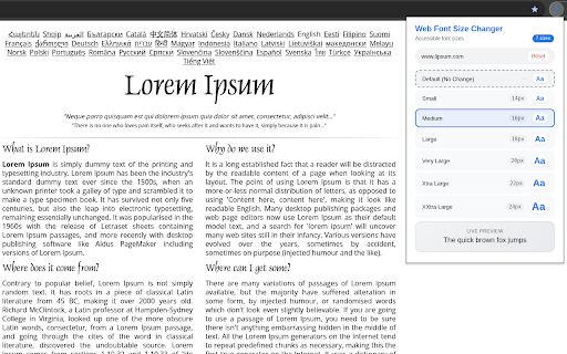 Web Font Size Changer :: 7 accessible font sizes that remember your preference for each website