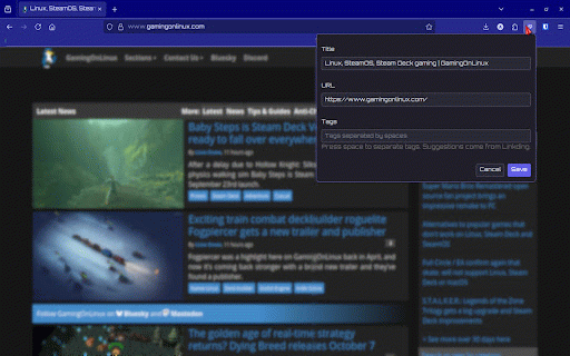 Linkding Bookmark Sync :: Sync a Linkding server with a Linkding bookmark folder in your browser.