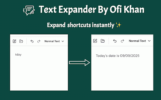 Text Expander By Ofi Khan :: A universal text expander for easing repetitive typing tasks across all websites.