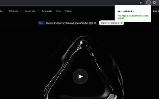 Next.js Detector :: Detects if the current page is built with Next.js.
