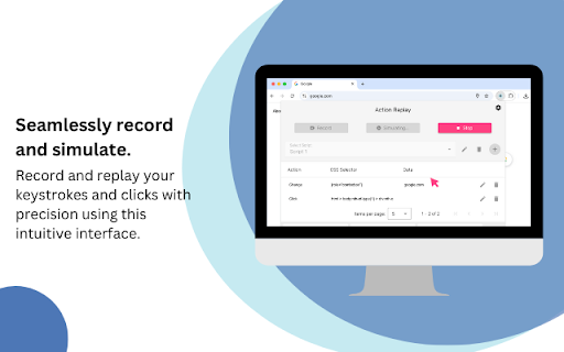 Action Replay :: Automate browser interactions by recording and replaying user actions.