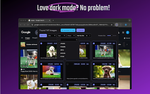 Image Downloader (Imagent) :: A browser extension for sniffing, analyzing web images, and providing batch download functionality.