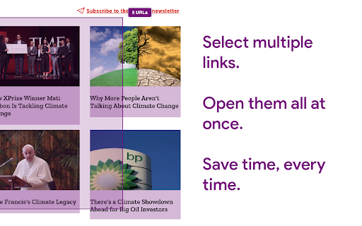 LinkGrab – The Ultimate Bulk Link Opener :: Sélectionnez une zone pour ouvrir tous les liens présents dedans avec des effets améliorés.