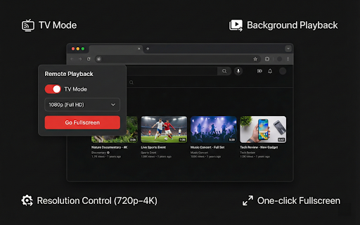 RemotePlayback :: Turn your browser into a YouTube TV cast receiver
