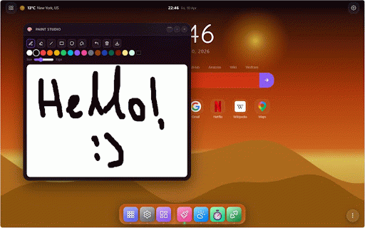 Nova Tab - Stellar Dashboard :: ✨ Aurora new tab: 60+ widgets, 30+ games, notes, weather, clock, calculator, habits, paint & retro emulator.