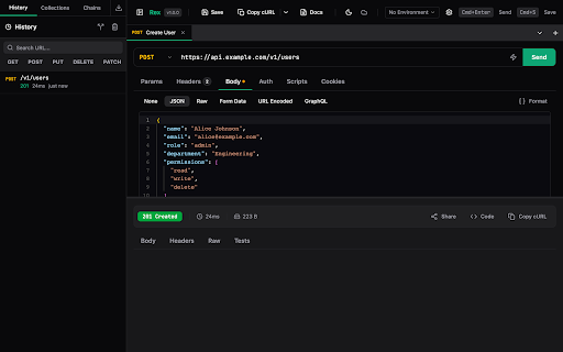 Rex — API Client :: A fast, keyboard-driven REST API client for developers. Test APIs without leaving your browser.
