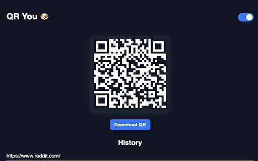 QR You - QR code generator :: Generate QR code based on current tab url, download & keep history.