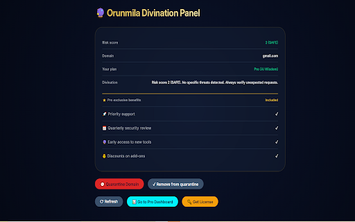 Orunmila BEC Shield :: AI-powered(agent) protection against Email scams, invoice scams and phishing attacks Real‑time threat detection for your inbox.