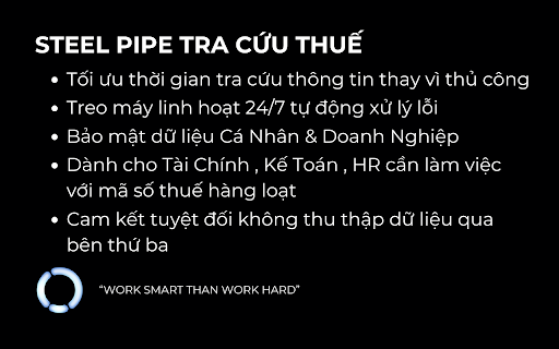 STEEL PIPE — Tra Cứu Mã Số Thuế Tự Động :: Tiện ích tự động tra cứu mã số thuế cá nhân & công ty