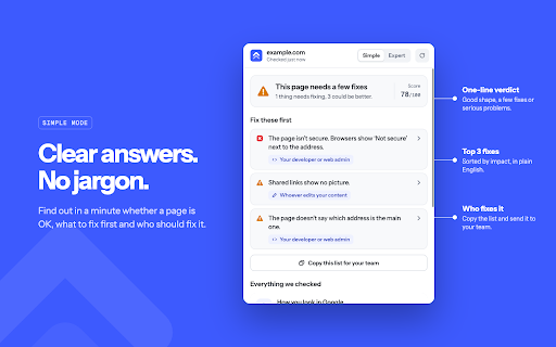 The Only SEO Extension You Need :: Full SEO audit in one click — meta tags, Open Graph, Core Web Vitals, structured data, hreflang, images, links, and accessibility.