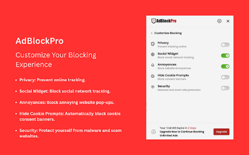AdBlockPro - AI-Based Ad Blocker :: AdBlockPro blocks intrusive ads and pop-ups for a smoother and faster browsing experience.