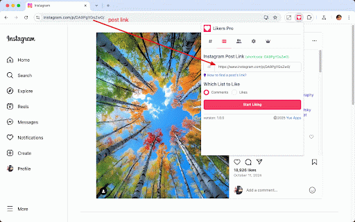 IG Auto Like :: Use IG Auto Like to auto-like niche Instagram posts, gaining followers and increasing engagement.