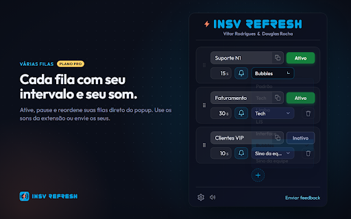 INSV Refresh :: Fique por dentro dos novos casos no Salesforce com atualizações automáticas e alertas sonoros configuráveis.