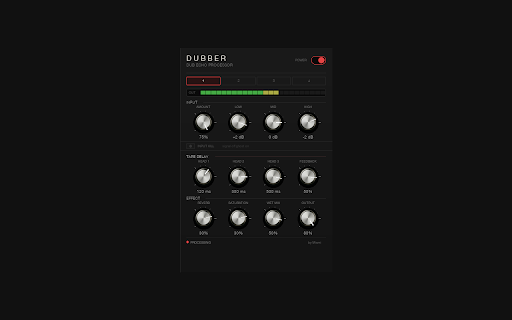 Dubber - Dub Echo Processor :: Real-time dub echo effect processor for browser tab audio
