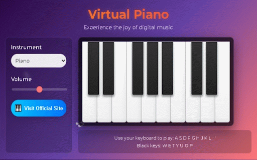 Piano Extension :: Play piano directly in your browser