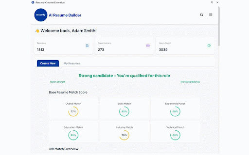 Resumly Browser Extension :: A Browser extension for Resumly