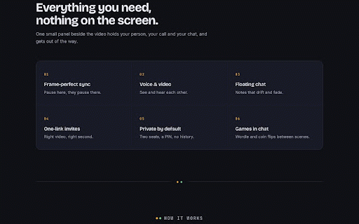 Slonke - Watch Party :: Watch videos together on any site: synced playback, voice & video calls, and live chat. One link, two people.