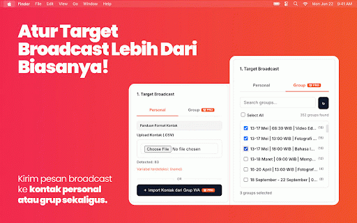 Dibales.AI: WA Broadcast Tool :: Kirim dan kelola pesan WhatsApp ke chat dan grup dengan lebih praktis. Semua bisa dibales.ai