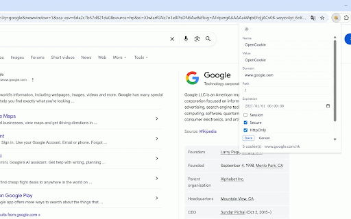 OpenCookie — Local Cookie Editor :: Trustworthy, local-only cookie editor for Manifest V3. View, edit, import/export cookies. Zero data upload.