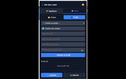 Tab User Label :: Nommez vos onglets par compte utilisateur et gérez plusieurs sessions facilement.