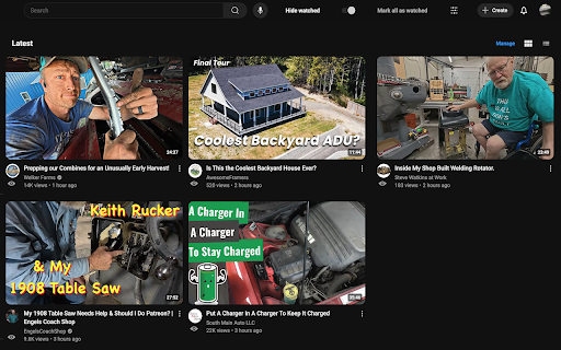Better Subscriptions for YouTube - NEW :: Make navigating YouTube's subscription grid easier by hiding watched videos