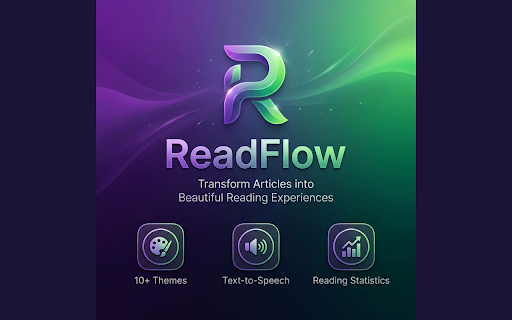 ReadFlow - Distraction-Free Reader :: Distraction-free reading mode for articles. Clean layout, customizable themes, text-to-speech, and reading tools.