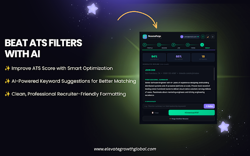 ResumeForge AI Resume Builder & ATS Resume Creator :: AI-powered resume tailoring. Sign in with Google, upload your resume, paste a job description, download a beautiful PDF.