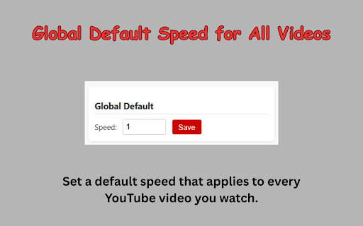 YouTube Speed Per Channel – Auto Playback Memory :: Auto-saves your YouTube playback speed per channel. Never manually reset speed again.