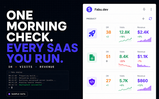 Fabu.dev - Agent for SaaS Growth :: Go-to-market automation for SaaS developers: monitor product signals and run custom browser agents from one side panel.