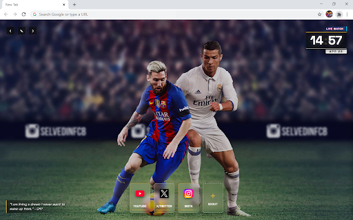 Messi vs Ronaldo HD Wallpaper New Tab :: Customize new tab with Messi wallpaper extension and display Ronaldo wallpapers in your background.