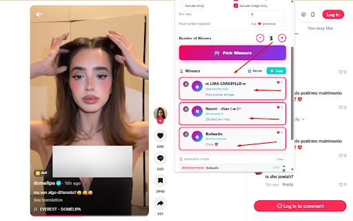 Tiktok Comment Picker - Giveaway Picker :: TikTok Comment Picker to filter comments, pick random winners, spin giveaways & export results instantly.