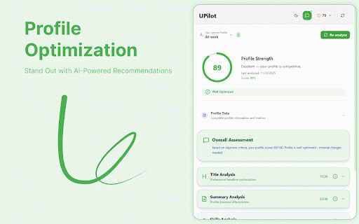 Upwork Copilot: AI Proposal Generator & Job Scorer :: AI assistant for Upwork. Score job fits, write winning proposals, and optimize your profile to save Connects and win more jobs.