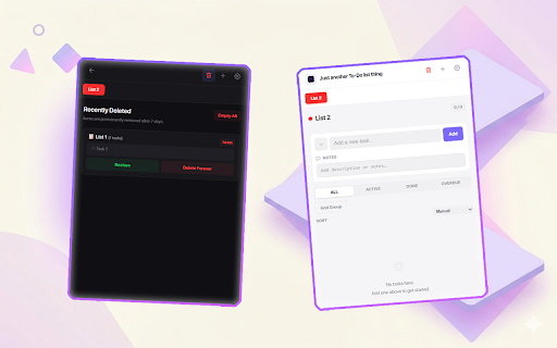 Just another To-Do list thing :: Manage your tasks and to-do lists directly from your browser toolbar. Simple, fast, and private.
