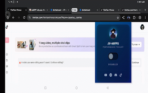 60FPS Studio old method :: Enable 60 FPS video uploads on TikTok Studio with a single toggle. Fast, lightweight, and easy to use.