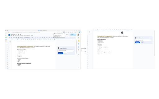 Full screen for Google applications :: True full screen mode for Google applications - slides, sheets, documents, meet