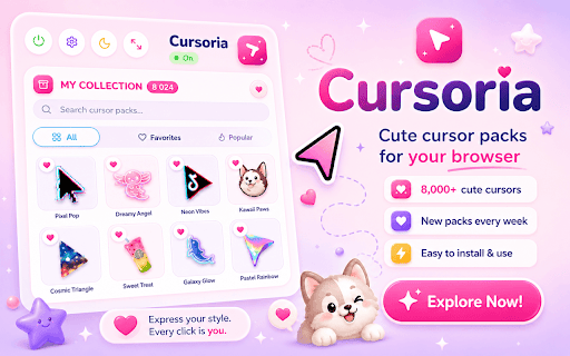 Cursoria - Custom Cursors :: Custom cursor packs for Chrome. Browse, search, and apply in one click.