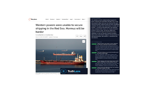 TruthLens :: Fact-check any webpage with AI. Credibility scores, deepfake detection, and source verification — right in your browser.