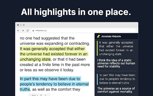 Annotate Website :: Use Annotate Website chrome extension to annotate websites and PDF files. A simple annotation tool to highlight text and keep notes.